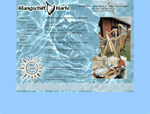 Tablet Screenshot of klangschiff-harfe.de